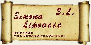 Simona Lipovčić vizit kartica